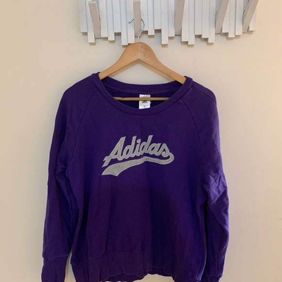 adidas Tops - Purple Adidas jumper XL